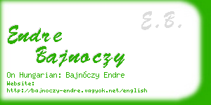 endre bajnoczy business card